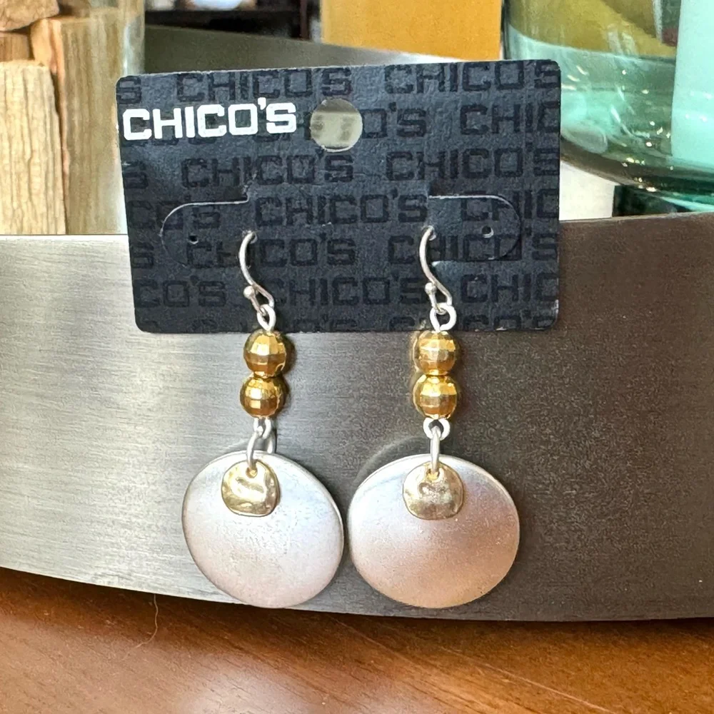 Chico’s Drop Circle Dangling Earrings